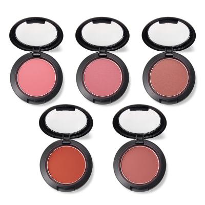 China Custom logo OEM makeup wholesale black packaging sunscreen blush make your own brand red blush simple color blush palette for sale