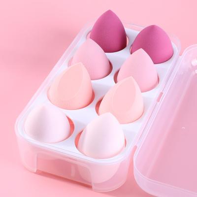 China Cosmetics Blow Makeup Sponge Professional Cosmetic Beauty Sponge Makeup Blender Sponge With Package Make Up Sponge 8 Pcs In One Set for sale