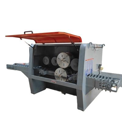 China VERTICAL Circular wood cutting multiple rip saw machine round log square lumber multi blade saw for sale