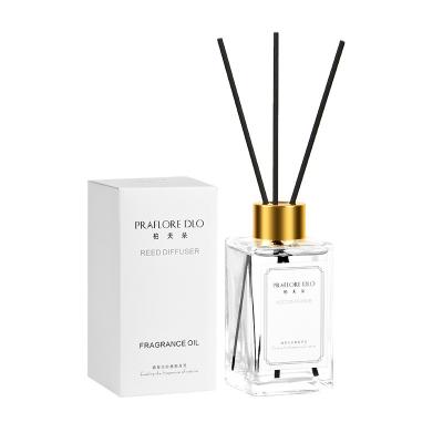 China 100% Fresh 50ml 100ml 150ml 200ml Square Reed Diffuser Sticks Aroma Oil Perfume Bottle Glasses Eco-friendly Air Reed Diffuser Bottle for sale