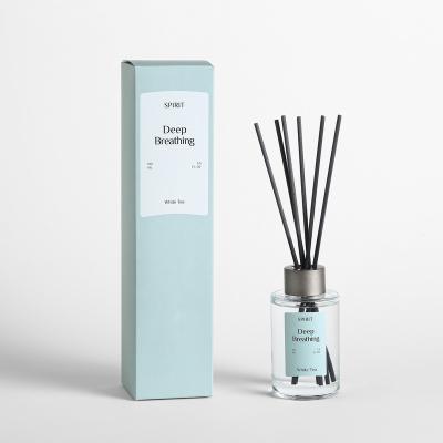 China 100% Eco-friendly Home Decor Praflore Dlo Oil White Flower Black Reed Diffuser Perfume Sets With Packaging Boxes Perfume Private Label for sale