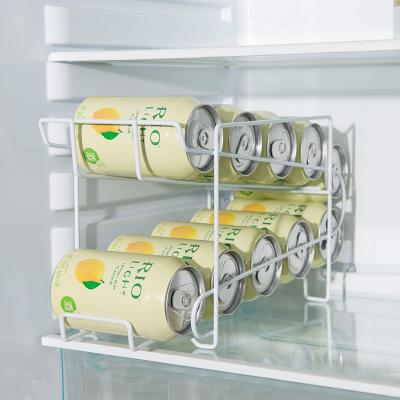 China Viable Fridge Boxes Rolling Storage Cola Can Rack Metal Shelving Storage Rack Shelves for sale