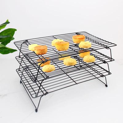 China Best 3-Tier Stand Bakery Bread Rack Bread Rack Kitchen Baking Non-Stick Viable Selling Non-Stick Set for sale