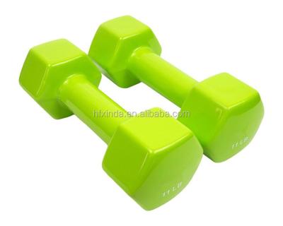 China Iorn cast and vinyl vinyl dipping hex dumbbell set for sale