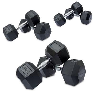 China NON SLIP-GRIP Rubber Fitness Exercise Equipment Hex Dumbbell Sets for sale