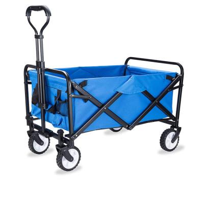 China High Quality Metal Camping Folding Trolley Sand Beach Folding Trolley Cart Easy-carry Wheel for sale