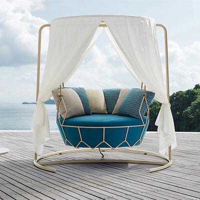 China Contemporary Modern Stylish Hotel Outdoor Furniture Hanging Sofa Porch Ceiling Swing Chair Furniture Egg Chair with Comfortable Cushions for sale