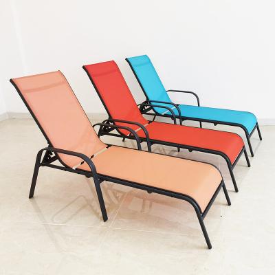 China Portable Sun Couch With Adjustable Back Beach Outdoor Pool Folding Sun Couch Chair for sale