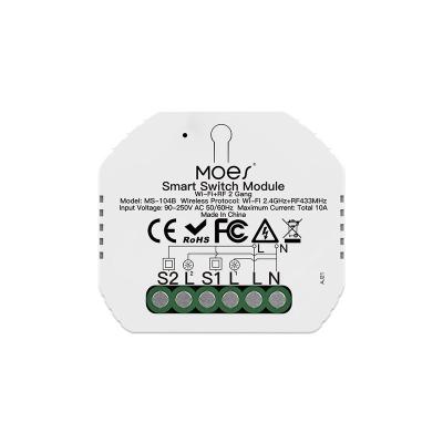 China ABS 1/2/3/4 Band Tuya Wifi Zigbee Smart Switch Module Switch Smart Breaker with Alexa Voice Control Neutral Neutral /no Google Home for sale