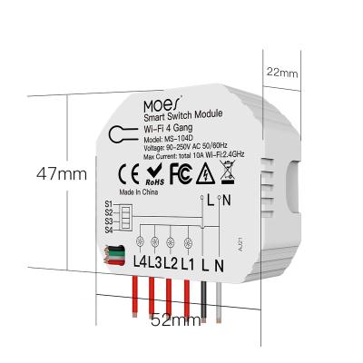 China Smart Life App Control 10a Wifi Remote Wireless Smart Switch On Base For Smart Home User for sale