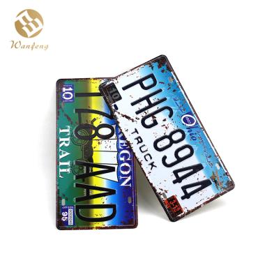 China Used In Home Decoration China Supply White Custom Design Car Europe Style Logo Aluminum License Plates for sale