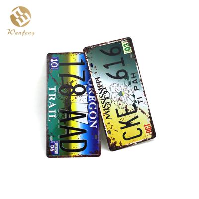 China Used in New Types of Home Decoration Personalized Decorations Car Tin License Plate Number for sale