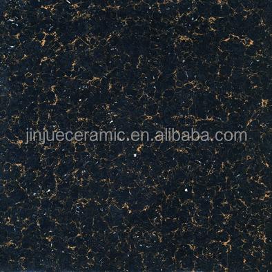 China Clean Black Marble Glitter Control Shiny Porcelain Floor Tiles for sale