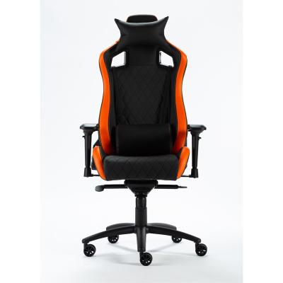 China (Height)Adjustable Gaming Computer Desk Chairs Racing Seat Black And Orange PVC Gaming Chair for sale