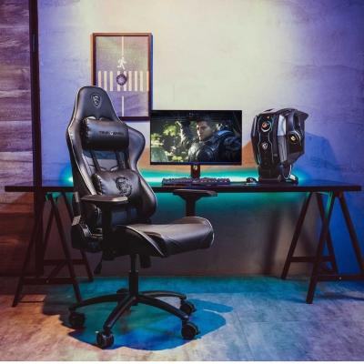 China Adjustable (Height) Wholesale Black Leather Racing Office Chair OEM Gaming Chair for sale