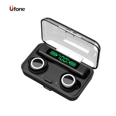 China TWS (True Wireless Stereo) Ufone Headphones F9-3 Tws 9d Touch Control Noise Earbuds With 2000mah Powerbank for sale