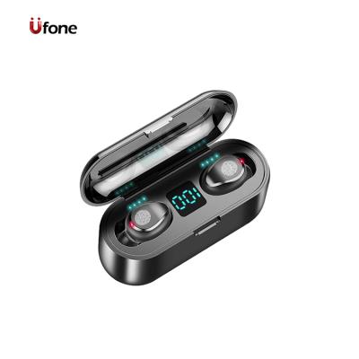 China New TWS F9 F9-5 High Fidelity Earphone Tws F9 (True Wireless Stereo) Ufone Stereo Earbuds Hot Wireless Earphone Blue Tooth for sale