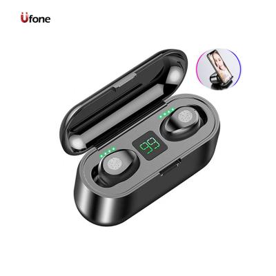 China TWS Digital LCD Display Earbuds Wireless Electric Headset (True Wireless Stereo) Ufone Genuine Earbuds F9 TWS For Huawei for sale