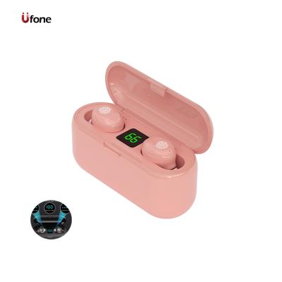 China TWS LCD Stereo Wireless Display (True Wireless Stereo) Ufone 8d 2000mah F9-5 Genuine Mini Bass Earbuds With Charging Case F9 Tws For Xiaomi for sale