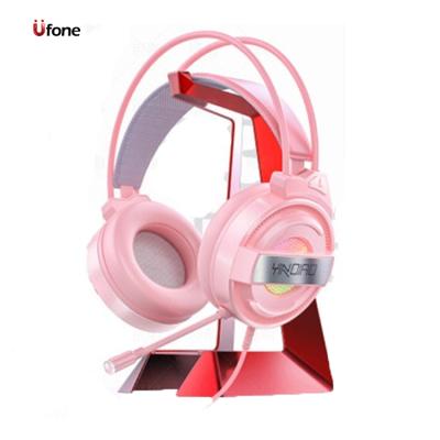 China Custom Earphone Ufone Gaming Headphones Gaming Headset With Mic Colorful Breathing Light Headphone for sale