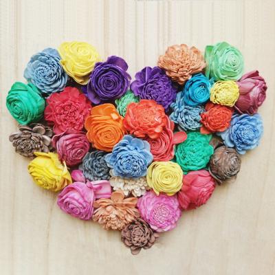 China Handmade Sola Paper Decorative Flowers Artificial Flowers Dried Wooden Sola Flower for Layout Air Freshener for sale