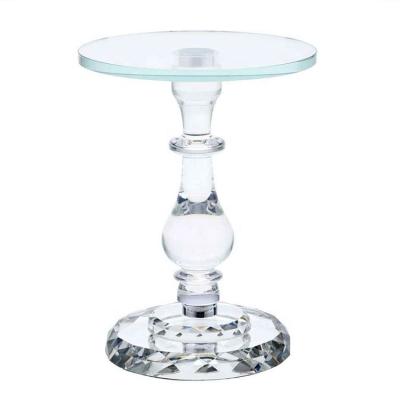 China Fashionable wholesale popular cheap crystal flower stand table K9 crystal centerpiece for wedding decorations for sale