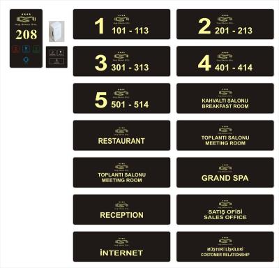 China Hotel modern electronic door plate display dnd doorbell system customized logo free for sale