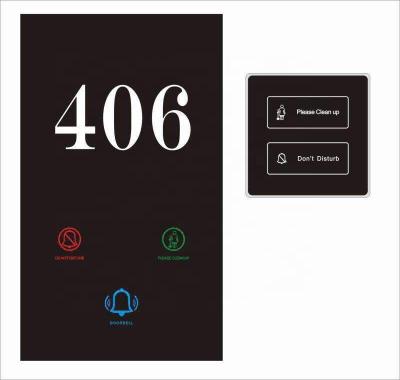 China Modern Electronic Hotel Door Plate Touch Doorbell Switch Hotel Door Sign Displays for sale