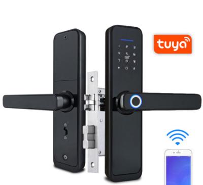 China Tuya TTlock Smart Wifi Door Lock Digital Fingerprint Card Password Wholesale Apartment Smart Home wifi biometric door lock for sale