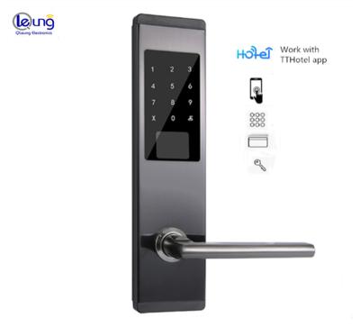 China Blue APP Control TThotel Lock Hotel Residence Tooth Hotel Card Password Unloking Smart Door Lock for sale