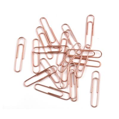 China Home 2022 New Packed Colorful Paper Clips Rose Gold Paper Clips Office Paper Clip for sale