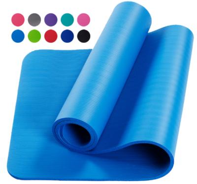 China Wholesale logonatural NBR yoga mat 10mm thick for exercise yoga and Pilates for sale