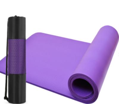 China NBR Home Exercise Gym Workout Sports Non Slip Custom Eco-Friendly Fitness Branded Yoga Matt, Strip Yoga Mat for sale