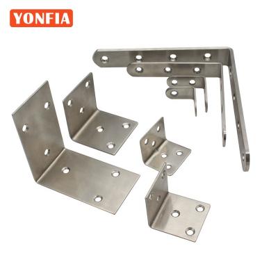 China YONFIA 9004 Triangle Stainless Steel Furniture Wall Connector Wall Mount Shelf Modern Round Corner Joint Bracket Heavy Duty Bracket Support for sale