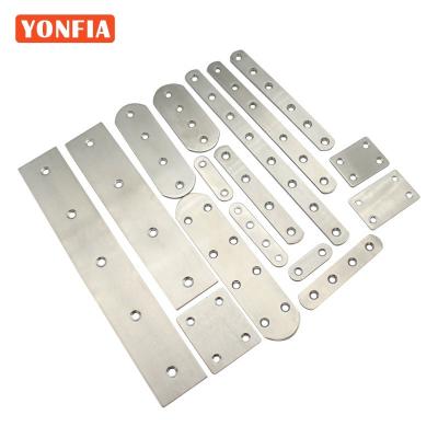 China YONFIA 9005 Modern Round Stainless Steel Square Connector Square Sofa Flat Chair Table Bed Joint Corner Connector For DIY Furniture Hardware for sale