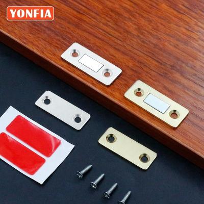 China YONFIA 9025 Modern Wardrobe Drawer Magnetic Sliding Cabinet Door Catches Hidden Magnet Door Stops Door Closer Hook For Cabinet Closet for sale