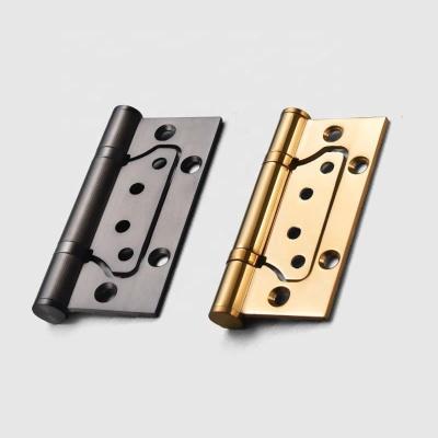 China YONFIA Stainless Steel 4 Inch 3mm Door Hinge Iron Flat European Modern American Wood Butterfly Corner Flat Crown Head For Wood Door for sale