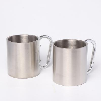 China Sustainable Carabiner Cup Stainless Steel Mug Hiking Camping 10oz for sale