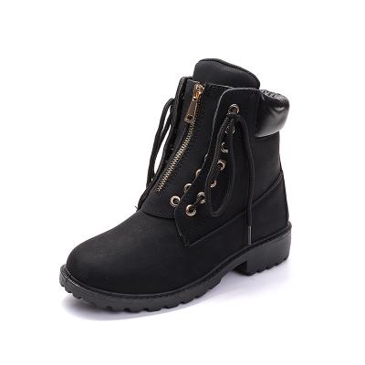 China New Martin Boots Women's Bridal Shoes Large Size Leather Casual Women's Pu Flat Unique Boots All Year Round Boots for sale