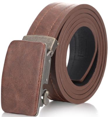 China Two-Layer Whip High Quality Genuine Leather Belt Men'S Gift Fashion Unisex Belt Automatic Buckle for sale