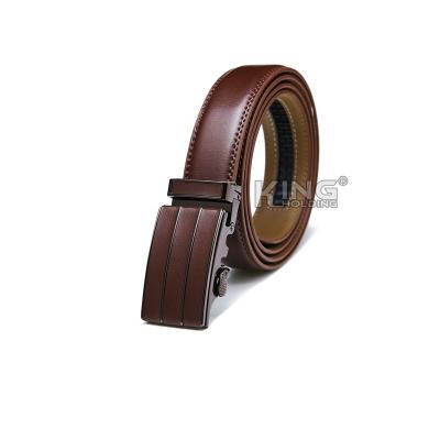 China Belts New Style Premium Brown Genuine Leather Belts For Men Adjustable Buckle for sale