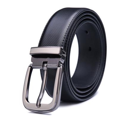 China Two-Layer Whip New Men's 3.5-Pin Buckle Adjustable Business And Leisure Belt Automatic Black Leather Belt for sale