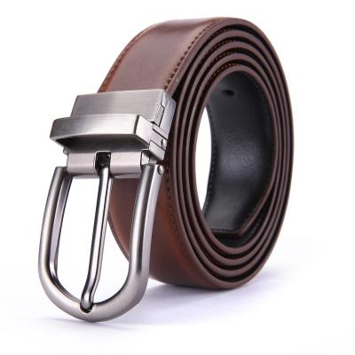 China Two-Layer Whip New Men's 3.5-Pin Buckle Adjustable Business And Leisure Belt Automatic Black Leather Belt for sale