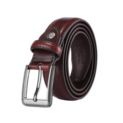 China Two-Layer Cowhide Luxury Crocodile Grain Leather Men's Belt Famous Brand Designer Belt Leather Men Belt for sale