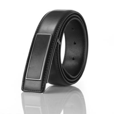 China Custom Fashion Cowhide And Casual Automatic Belt Black Adjustable Business Leather Belts Buckle For Men for sale