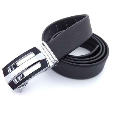 China High Quality Automatic Buckle Goods Men's Belt Stain Genuine Leather Belt Automatic Buckle Men's Belt Wholesale for sale