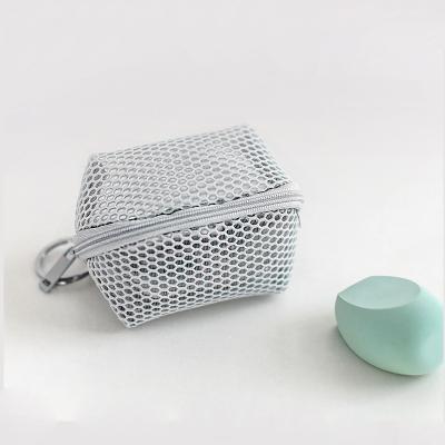 China Multifunctional Mini Mesh Coin Holder Cable Organizer Lipstick Breathable Makeup Sponge Mesh Pocket for sale