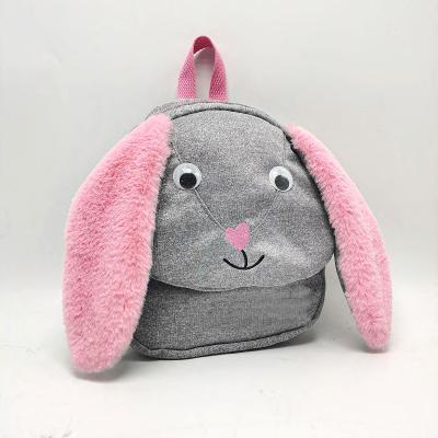 China Cute Cartoon Plush Backpack Bunny Cartoon School Bag Kids Stylish Lightweight Boys Girls Backpack For Children for sale