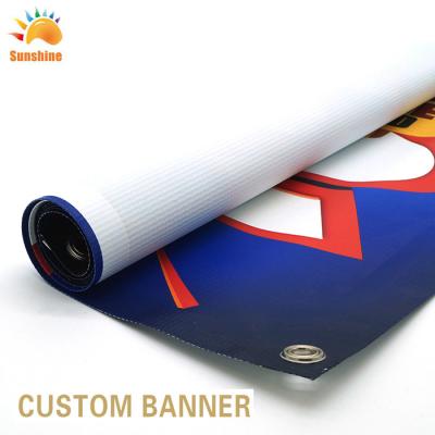 China Hanging Vinyl Banner Custom Printing Outdoor Vinyl Advertising Promotional Banner for sale