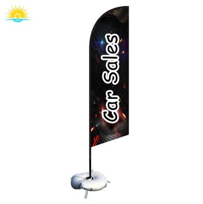 China Polyester Car Dealership Supplies Feather Flags Banners Car Flags Air Dancers for sale